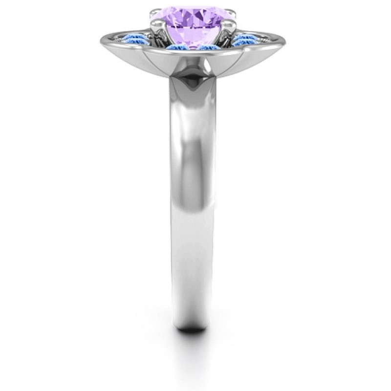 Blossoming Love flower-shaped engagement ring product view