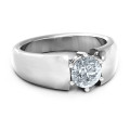 Bold Devotion Solitaire Ring with round centre stone