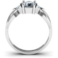 Braided Shank Ring with Trillian Accents Braided shank ring with a round centre stone and triangle accents