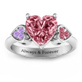 Brilliant Love Accented Heart Ring gallery view