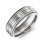 Brushed Layer Men's Ring with Milgrain Edges