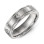Brushed Milgrain Men's Ring with Gemstone Accents