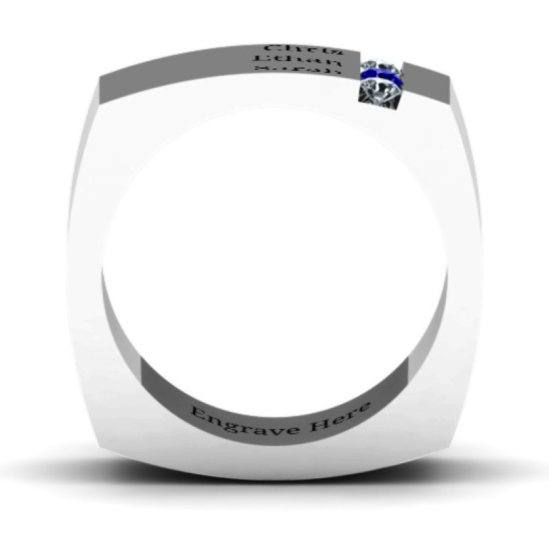 Cache square-shaped gemstone men's ring view