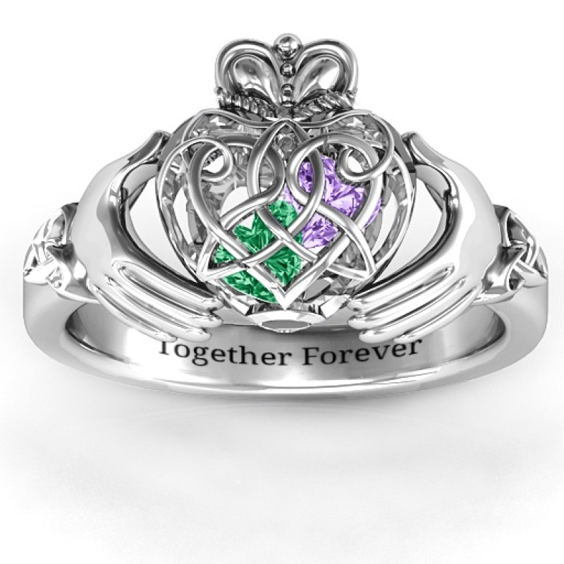 Caged Hearts Celtic Claddagh Ring Caged Hearts Celtic Claddagh Ring product image