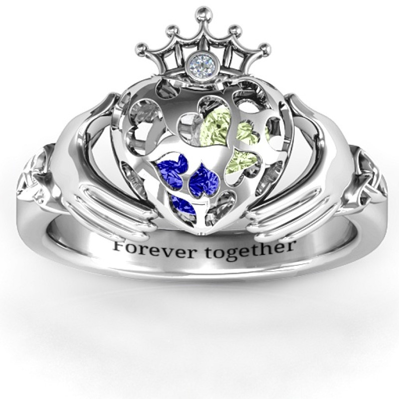 Caged Hearts Claddagh Ring product view Caged Hearts Claddagh Ring product view