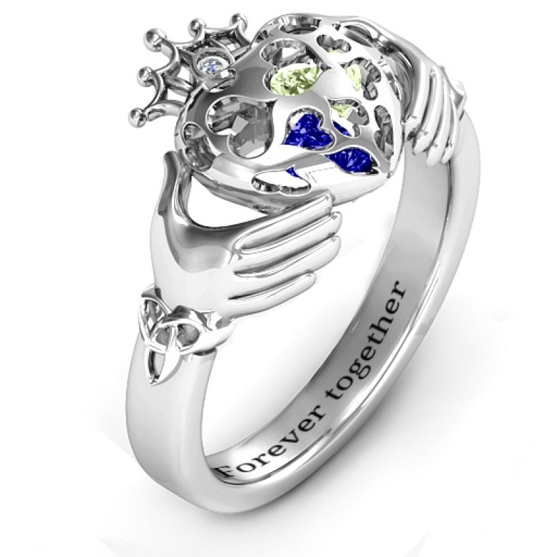 Caged Hearts Claddagh Ring product view Caged Hearts Claddagh Ring product view