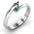 Celtic Solitaire Bypass Ring Detail Celtic Solitaire Bypass Ring product detail view