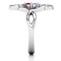 Celtic Sparkle Ring with Interwoven Infinity Band Interwoven Celtic knot and infinity-style ring band