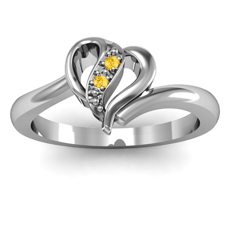 Centre Weave Fashion Heart Ring product view