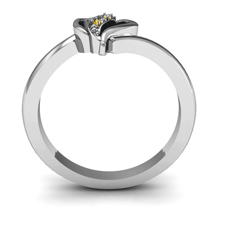 Centre Weave Fashion Heart Ring alternate product view