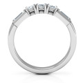 Charmed by Love Ring with round stones and baguette accents