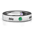 Circular Band Ring with 2–5 Stones Custom circular band ring with round stones