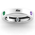 Circular Band Ring with 2–5 Stones Custom circular band ring with round stones
