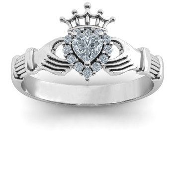 Claddagh with Halo Ring Claddagh with Halo Ring