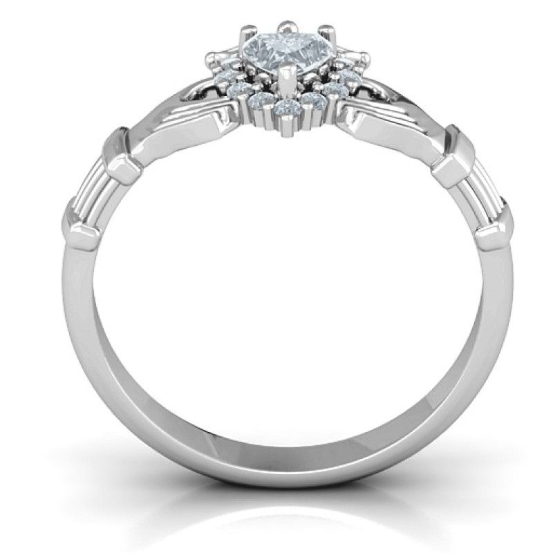 Claddagh with Halo Ring product view
