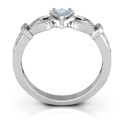 Classic Claddagh Heart-Cut Ring with Accent Stones Classic Claddagh heart-cut ring with accent stones