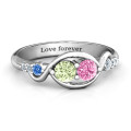 Classic Curves Two-Stone Ring Classic Curves Two-Stone Ring with round centre and accent stones