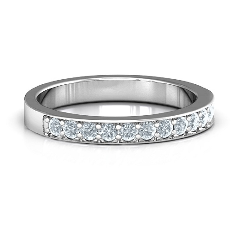Classic Half Eternity Ring with channel-set round stones