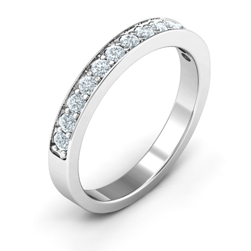 Classic Half Eternity Ring with channel-set round stones