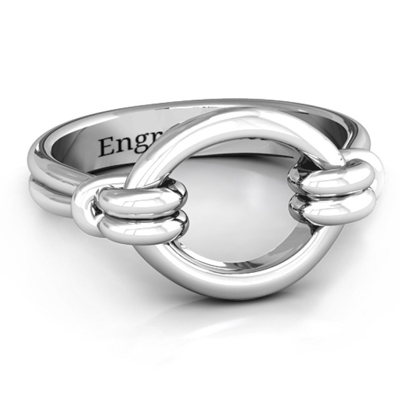 Classic Karma Ring with circular motif