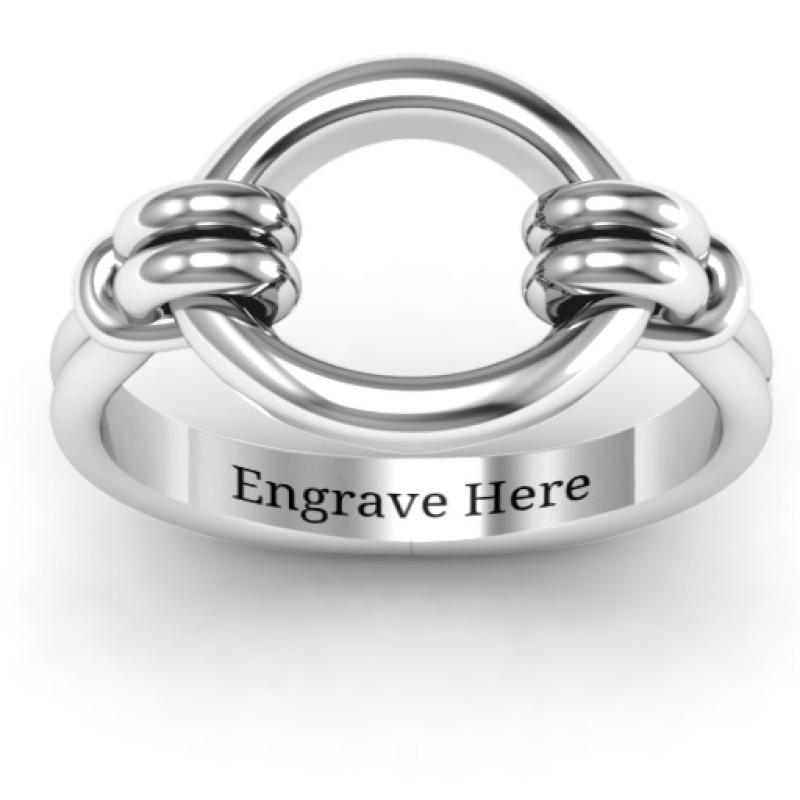 Classic Karma Ring with circular motif