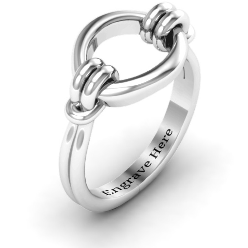 Classic Karma Ring with circular motif
