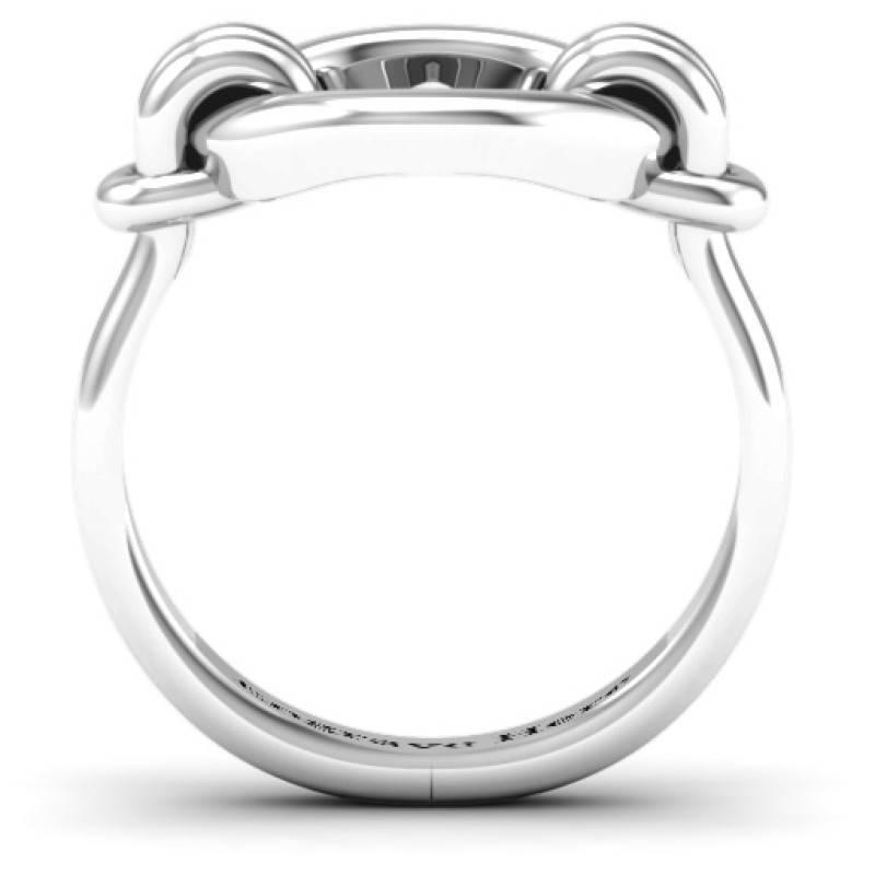 Classic Karma Ring with circular motif