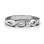 Classic Solitare Sparkle Ring with Accented Infinity Band