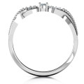 Classic Solitaire Sparkle Ring with Accented Infinity Band Classic solitaire sparkle ring with an accented infinity band