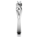 Classic Solitaire Sparkle Ring with Accented Infinity Band Classic solitaire sparkle ring with an accented infinity band