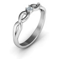 Classic Solitaire Ring with Infinity Band Detail Classic solitaire ring with infinity band product detail