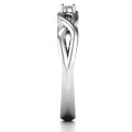 Classic Solitaire Ring with Infinity Band Alternate View Classic solitaire ring with infinity band alternate view