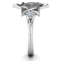 Classic Star of David ring with two round stone settings