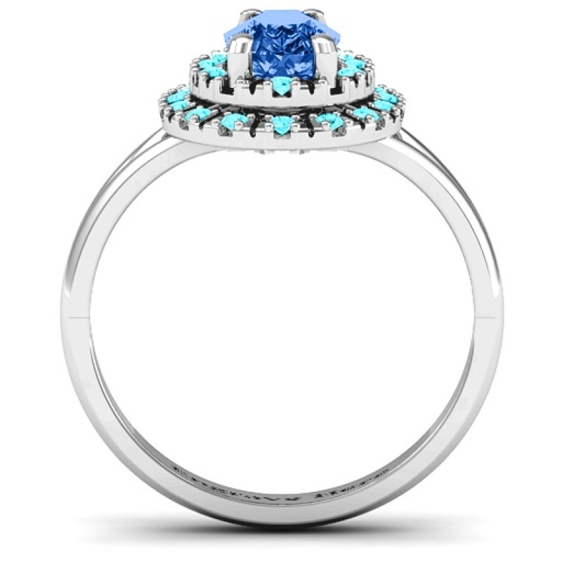 Cleopatra Double Halo Ring - Product View Cleopatra Double Halo Ring product view