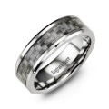 Cobalt & Carbon Fiber Ring 7 mm cobalt and carbon fiber men's ring