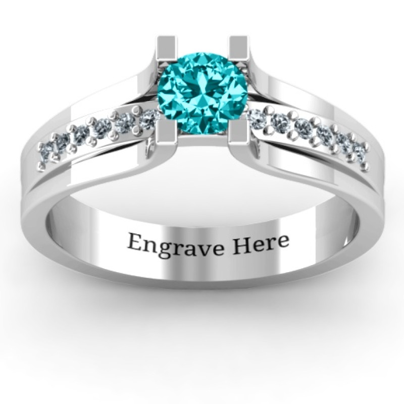 Column Set Solitaire Ring Column Set Solitaire Ring product image