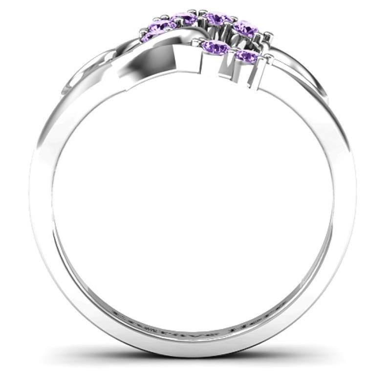 Connecting Hearts Ring Connecting Hearts Ring with seven round stones