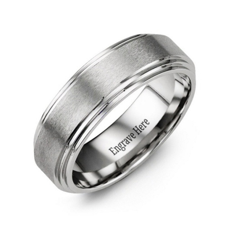 Contemporary Cobalt Ring 7 mm contemporary cobalt ring with polished and brushed layers