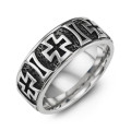 Cross Pattern Cobalt Ring Cross Pattern Cobalt Ring with black centre and geometric cross details