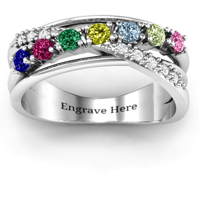 Crossover Accent Multi Band Ring Crossover Accent Multi Band Ring view
