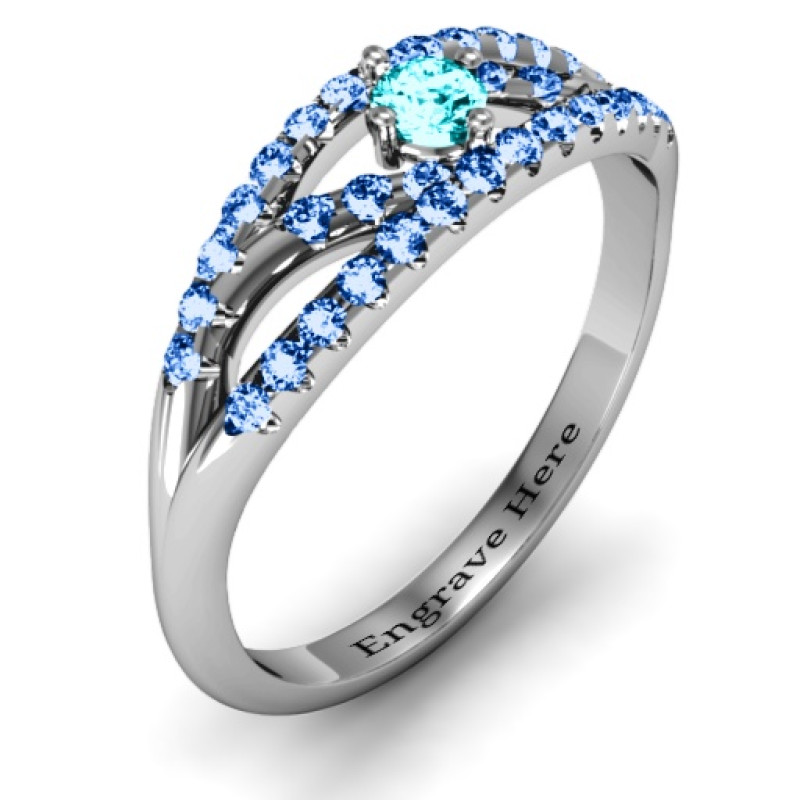 Crown Accent Ring Crown Accent Ring with round centre, side and accent stones