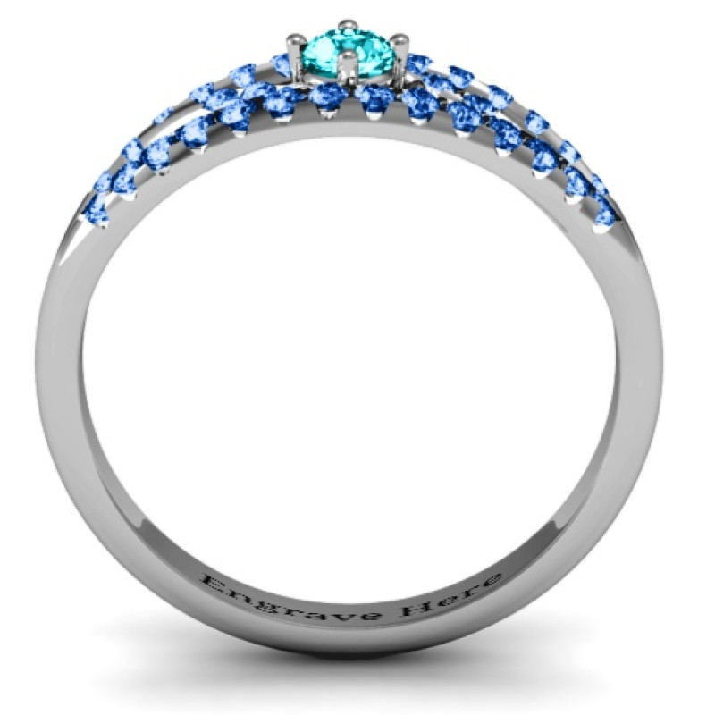 Crown Accent Ring Crown Accent Ring with round centre, side and accent stones