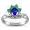 Crown Pear 2-8 Stones Ring