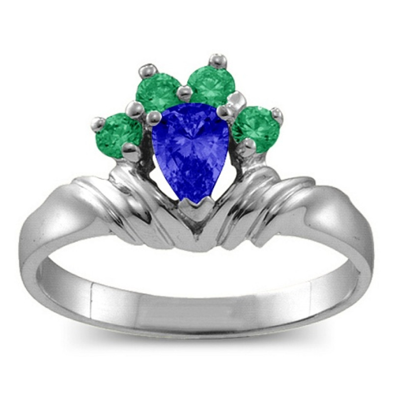 Crown Pear Custom Stone Ring Crown Pear custom stone ring