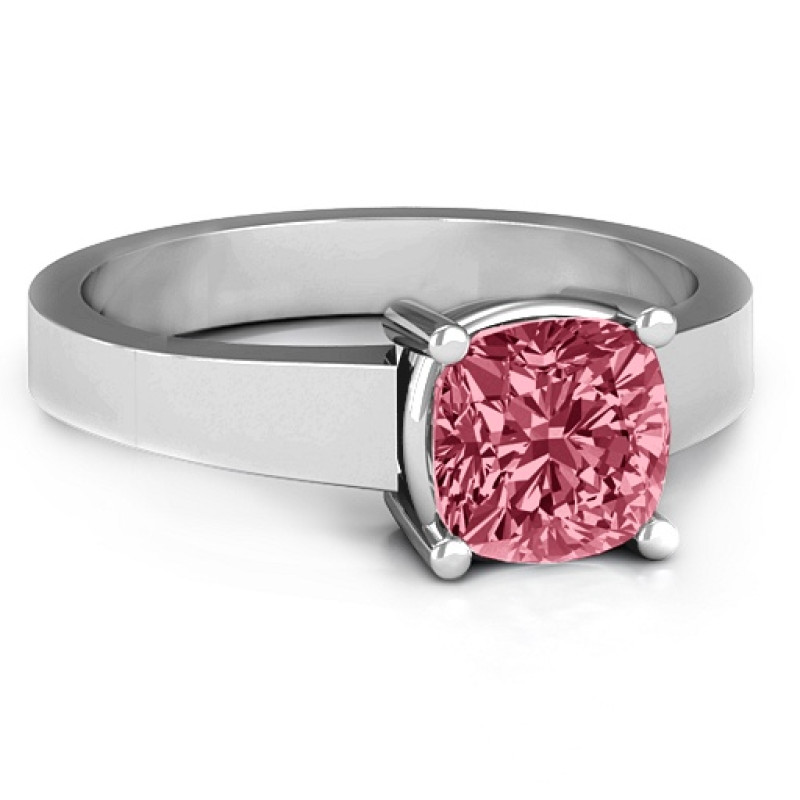 Cushion Cut Solitaire Ring Cushion Cut Solitaire Ring with a cushion-cut centre stone