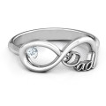 Dad Infinity Ring Dad Infinity Ring with custom metal and stone options