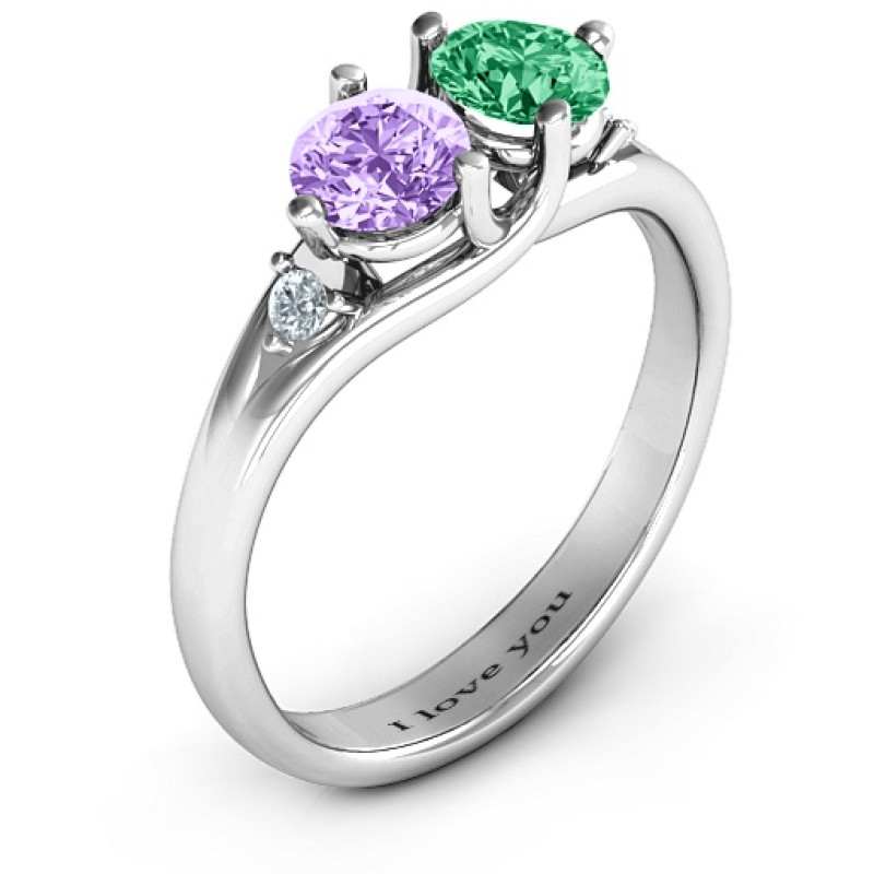 Darling Duo Double Gemstone Ring product view