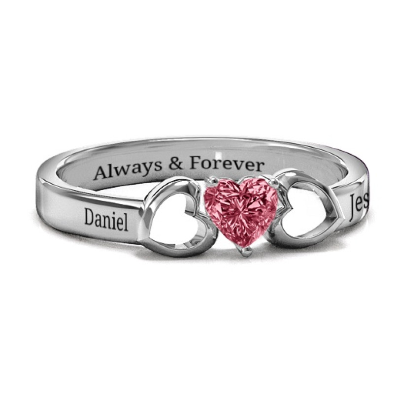 Darling Heart Wraparound Ring with heart-shaped centre stone