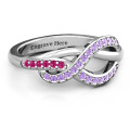 Delicacy Infinity Ring with accent stones