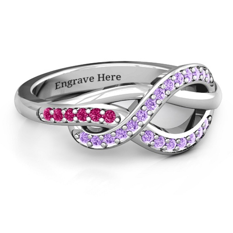 Delicacy Infinity Ring with accent stones